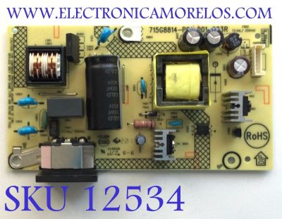 FUENTE PARA MONITOR HP / NUMERO DE PARTE J1903AA2 / 715G8814-P01-001-003R / 5839379A0249 / MODELO HSD-0047-A